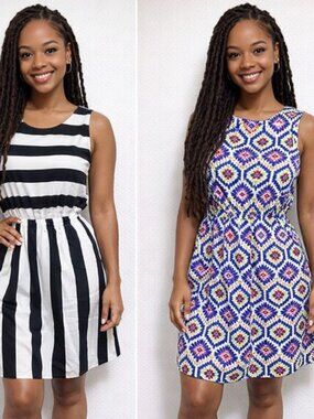 2 PC BUNDLE Drunken Tango 2X Swim Coverup Popover/Polyester Skater Sundress’s